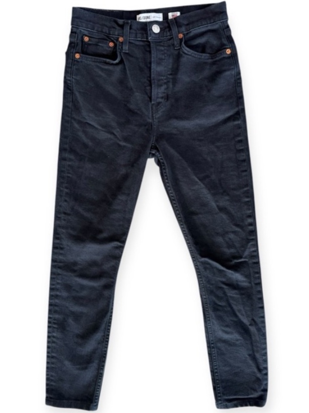 RE/DONE 90s High Rise Ankle Crop Jeans- Black, Size 27, unworn!